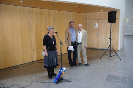 Esther Hammeken speaking at the opening